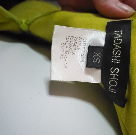 Tadashi Shoji Lime Green Bodycon Crepe Dress XS - Picture 5 of 7